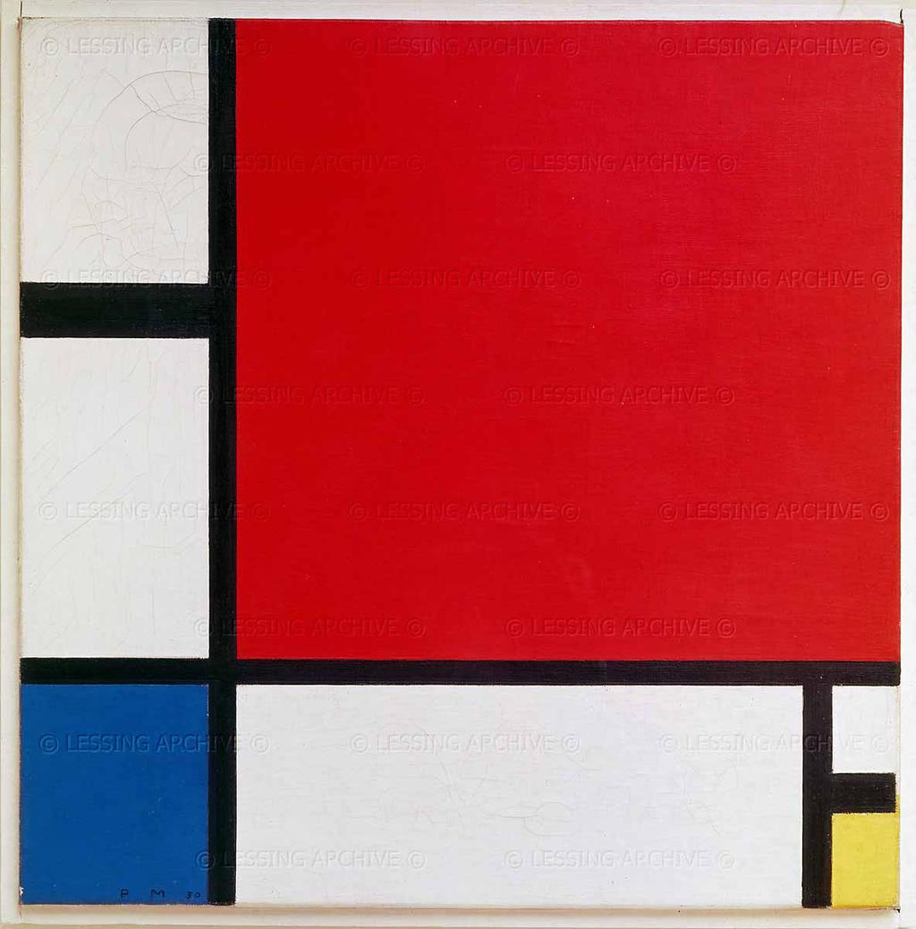 Piet Mondrian Composizione con rosso blu e