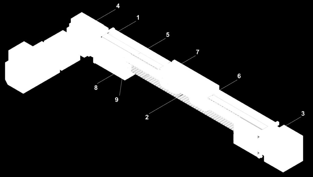 La plastica a contatto con le ruote o le ruote in acciaio con lubrificazione vengono allineate senza gioco in tutte le direzioni attraverso il montaggio eccentrico.