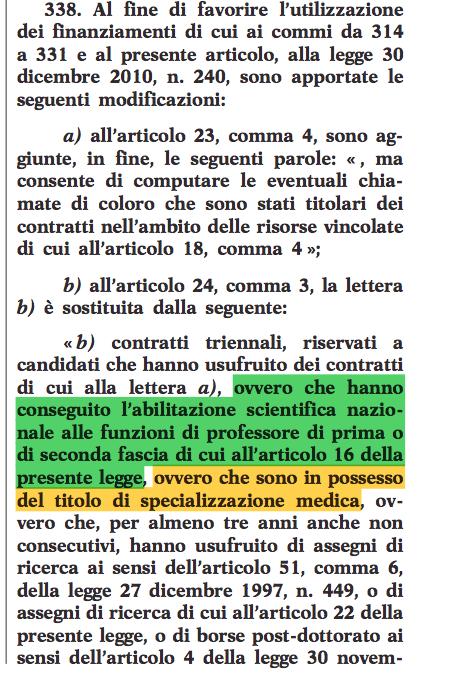 Le novità della Legge di Bilancio 2017 Art. 1, comma 338, lett.