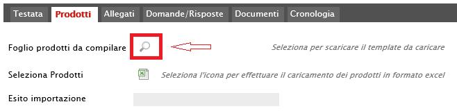 descrizione codice regionale, gli altri campi sono facoltativi e costituiscono un aiuto per la struttura deputata alla codifica dei macroprodotti/servizi.