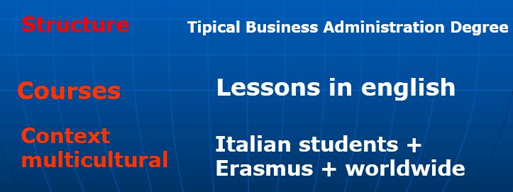 Business&Management - English version This degree program provides student with a thorough understanding of the structures and inner workings of business organizations.