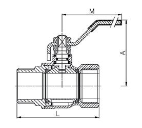 H3034 VALVOLE A SFERA IN OTTONE M-F M-F BRASS BALL VALVES CARATTERISTICHE TECNICHE Valvole a sfera a passaggio totale M-F Corpo valvola: ottone (cromato) conforme a DIN 17660 Tenuta sfera: PTFE