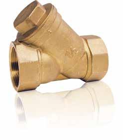 H1000 FILTRI A Y FILETTATI IN OTTONE BRASS Y TYPE STRAINERS CARATTERISTICHE TECNICHE Corpo e parti metalliche: ottone Tenuta: NBR Connessioni filettate: gas femmina UNI ISO 228/1 Pressione nominale