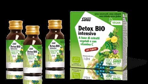 DEPURAZIONE E DIGESTIONE Detox BIO intensivo VEGANI E A base di 16 piante e con vitamina C naturale Per favorire l eliminazione delle tossine Ortica, cardo mariano, carciofo per le funzioni