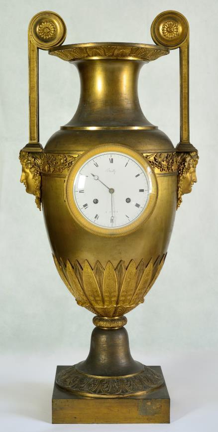Orologio ante 1812 bronzo dorato cm 75 x 21 x 21