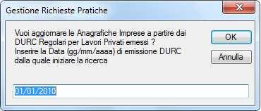 4. Gestione anagrafiche Imprese e autorizzazioni Come detto nell introduzione è necessario in primo luogo alimentare (inizialmente e periodicamente) l archivio anagrafico delle imprese per le quali