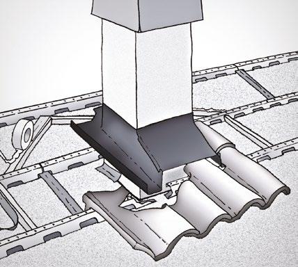 FISSAGGIO DELLE TEGOLE 14 A posa ultimata dei pannelli, procede all aggancio delle tegole al profilo metallico.