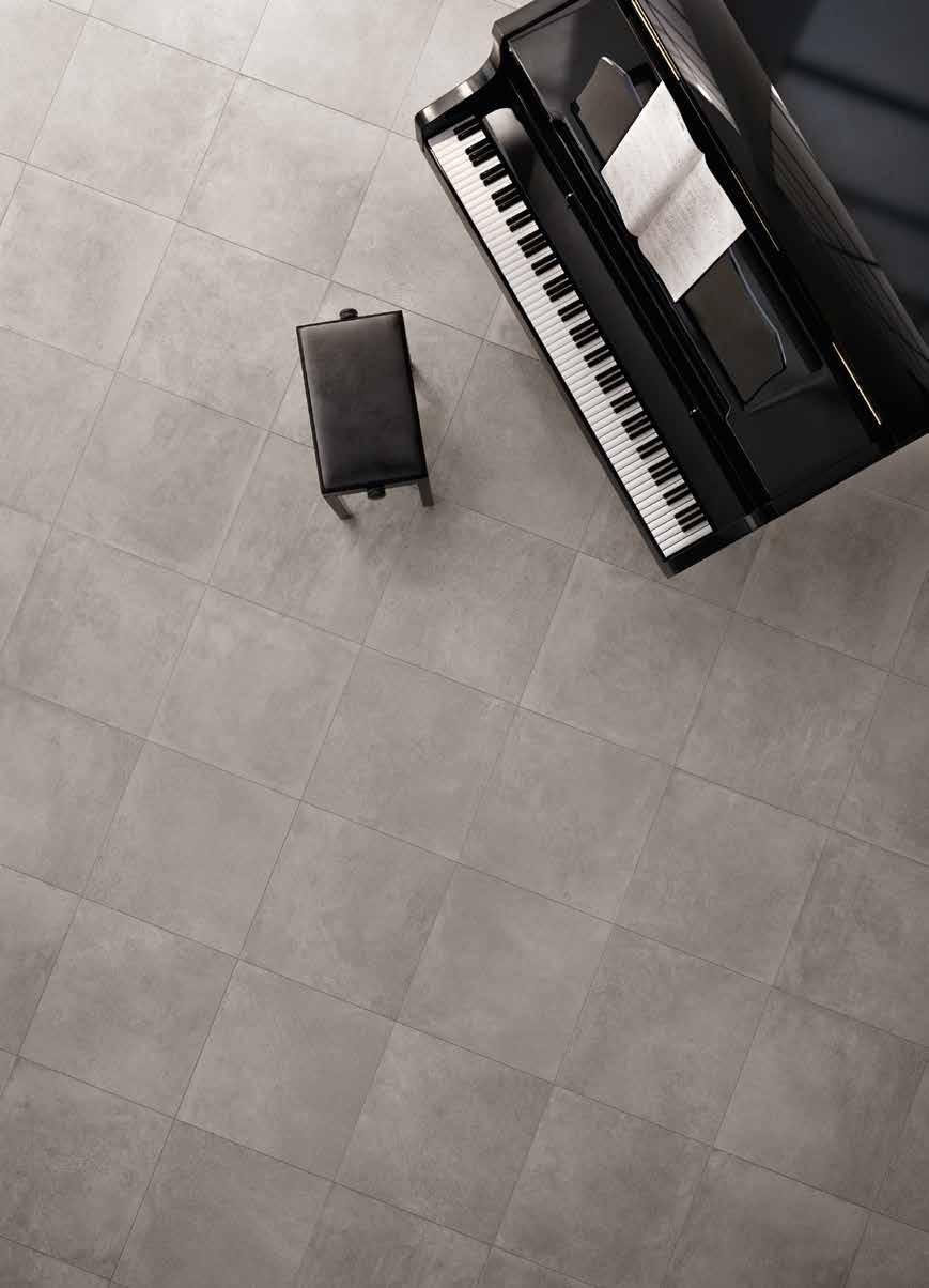 GRES PORCELLANATO. PORCELAIN STONEWARE Moov Grey Espressione del vivere moderno. Expression of modern living.