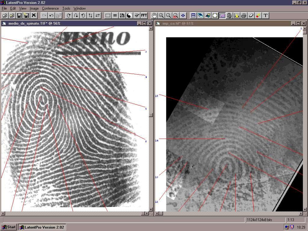 DIMOSTRAZIONE DI IDENTITA TRA L IMPRONTA EVIDENZIATA SUL