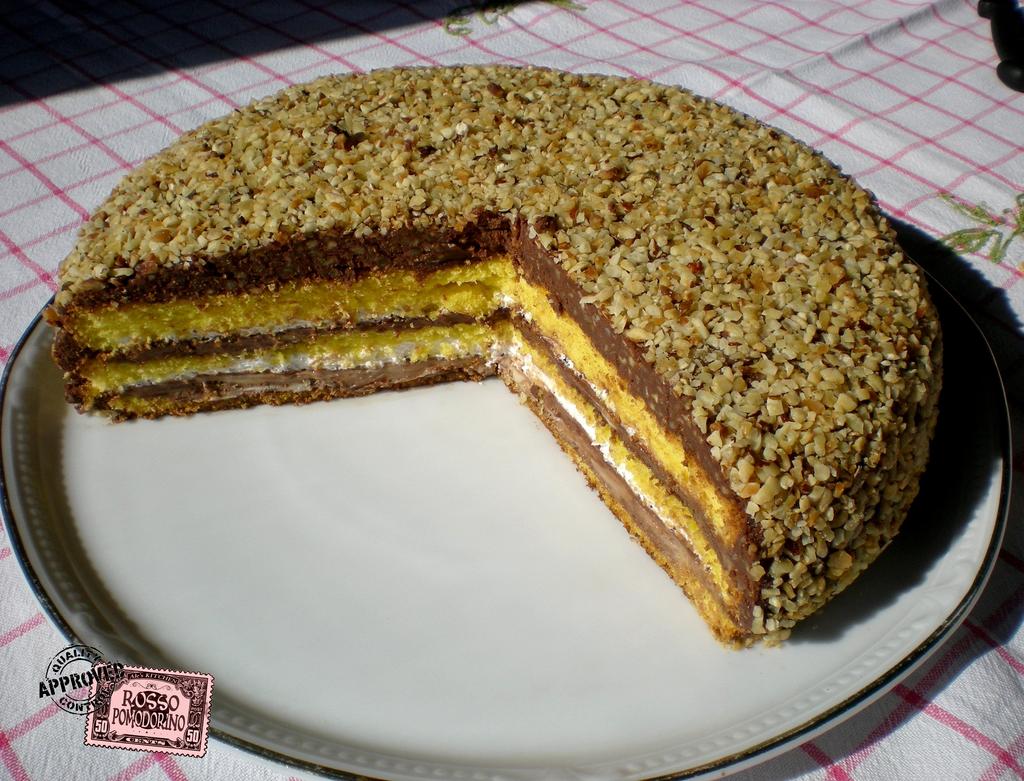 Torta con panna e nutella e copertura nocciolata Link al sito web: http://blog.giallozafferano.