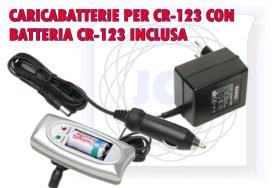 uscita: 720mA spinotto: 5,5x2,5mm LED di accensione HC212302 CARICABATTERIA PER 2 CR 123 INCLUSE Pratica caricabatterie per due CR123 foto batterie