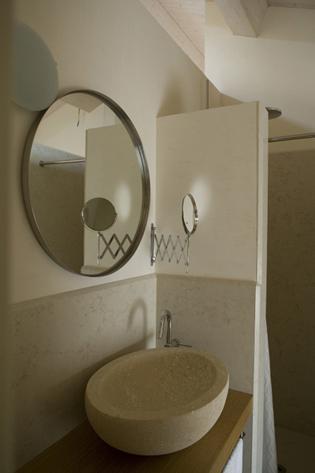 esclusa bathroom basin white stone size cm 50x40x18h
