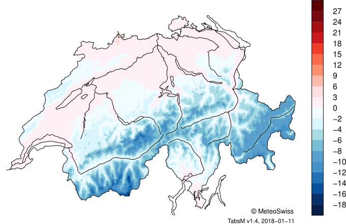 MeteoSvizzera Bollettino del clima Dicembre 2017 5 Temperatura, precipitazioni e