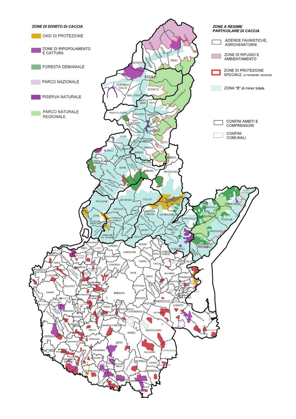 ZONE DI DIVIETO DI CACCIA - OASI DI PROTEZIONE ZONE DI RIPOPOLAMENTO E CATTURA - - FORESTA DEMANIALE PARCO NAZIONALE ZONE A REGIME PARTICOLARE DI CACCIA D AZIENDE FAUNISTICHE, AGROVENA TORIE