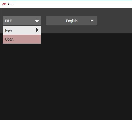 Lanciare l applicazione: Windows: Aprire Interfaccia di programmazione remota ACP dalla cartella Program Files o dal collegamento del menu Start Mac OS: Aprire il file ACP_Application.app 2.
