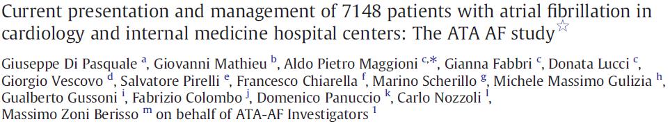Inter J Cardiol 2012 Among the 4845 patients with nonvalvular AF= OAC was prescribed