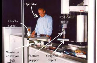 Cella per selezione di rifiuti domestici versione