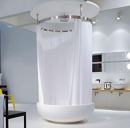 FNTD Fontana Tenda doccia in misto lino resinato per vasca-doccia Fontana (composta da due teli BIANCHI da cm 205 cad.