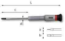 324 NPH UNI ISO 8764 DIN 5260 Girviti per viti con impront croce PHIIPS - Modello corto - Impugntur ergonomic trimterile - m in cciio di lt qulità l Cromo Silicio Mngnese - Esecuzione cromt con punt