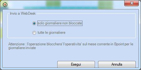 Le giornaliere inviate saranno accessibili da B.Point in sola visualizzazione.