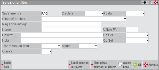 Gestione precedente [Shift+F8]: riporta, solo per le Fatture PA che non si trovano in uno stato finale, l elenco dei documenti creati con una gestione diversa da quella attualmente attiva (esempio: