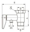 STANDARD CON LEVA PER SCALDABAGNI 41 60 25 5 5 PZ.