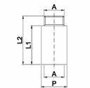 TAPPO MASCHIO CH TEMPERATURA MASSIMA DI UTILIZZO: +130 C APPLICAZIONE PER IDRAULICA FILETTATURA GAS H CODICE DESCRIZIONE A CH H (mm) Q. MIN. PZ.