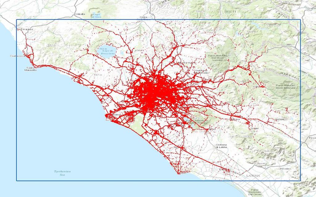 Provenienza territoriale dei dati I dati sono stati prelevati su un