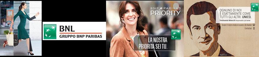 CHI SIAMO BNL, uno dei principali gruppi bancari italiani con 2,5 milioni di clienti privati e 150 mila imprese, dal 2006 fa parte del Gruppo BNP Paribas uno dei leader europei dei servizi bancari e