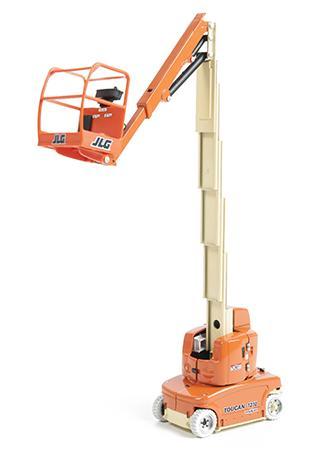 TOUCAN 1210 JLG TOUCAN 1210 ALTEZZA PIATTAFORMA 10,00 m SBRACCIO ORIZZONTALE 5,00 m PORTATA PIATTAFORMA 200 kg DIMENSIONE PIATTAFORMA A 0,70x1,10 m