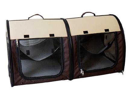 SUNNY BAG DOUBLE Raggio di Sole ha ideato Sunny Bag Double della linea Sun Ray, una comoda borsa-trasportino con due cucce separate adatte a gatti e cani di piccola taglia, realizzata in