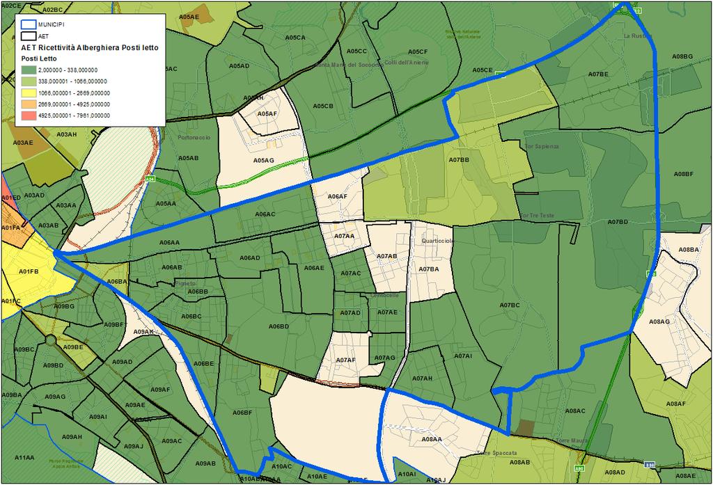 Domanda di Servizio Municipio V Ricettività alberghiera (Posti