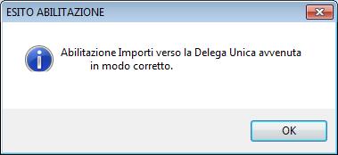 Confermando con il bottone apposita finestra l'esito della generazione.