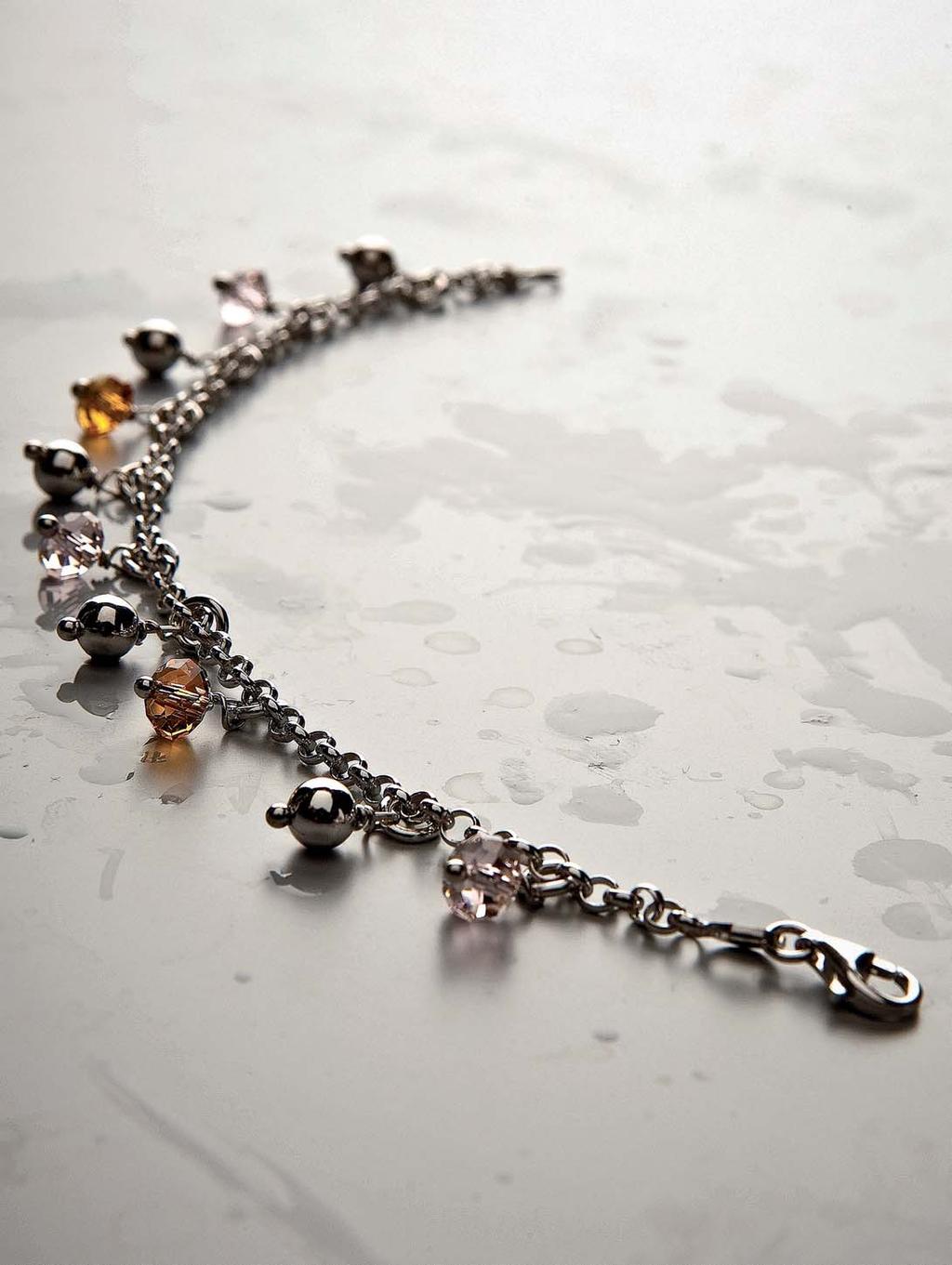 Angelica Collezione composta da 6 bracciali in argento 925 rodiato e cristalli