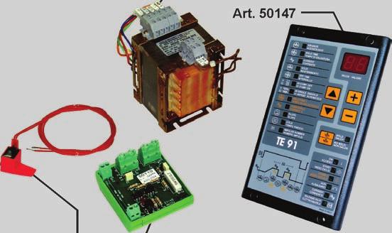 Il ciclo di lavoro che il TE90 esegue è descritto tramite i parametri di programmazione. Il TE90 è adatto sia alle saldatrici con azionamento manuale che pneumatico. KIT TE90 Art. 38202 Art.