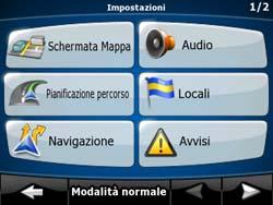 Pulsante Riferimento Queste impostazioni consentono di configurare in pagina 80 dettaglio l'aspetto e i contenuti della schermata Mappa.