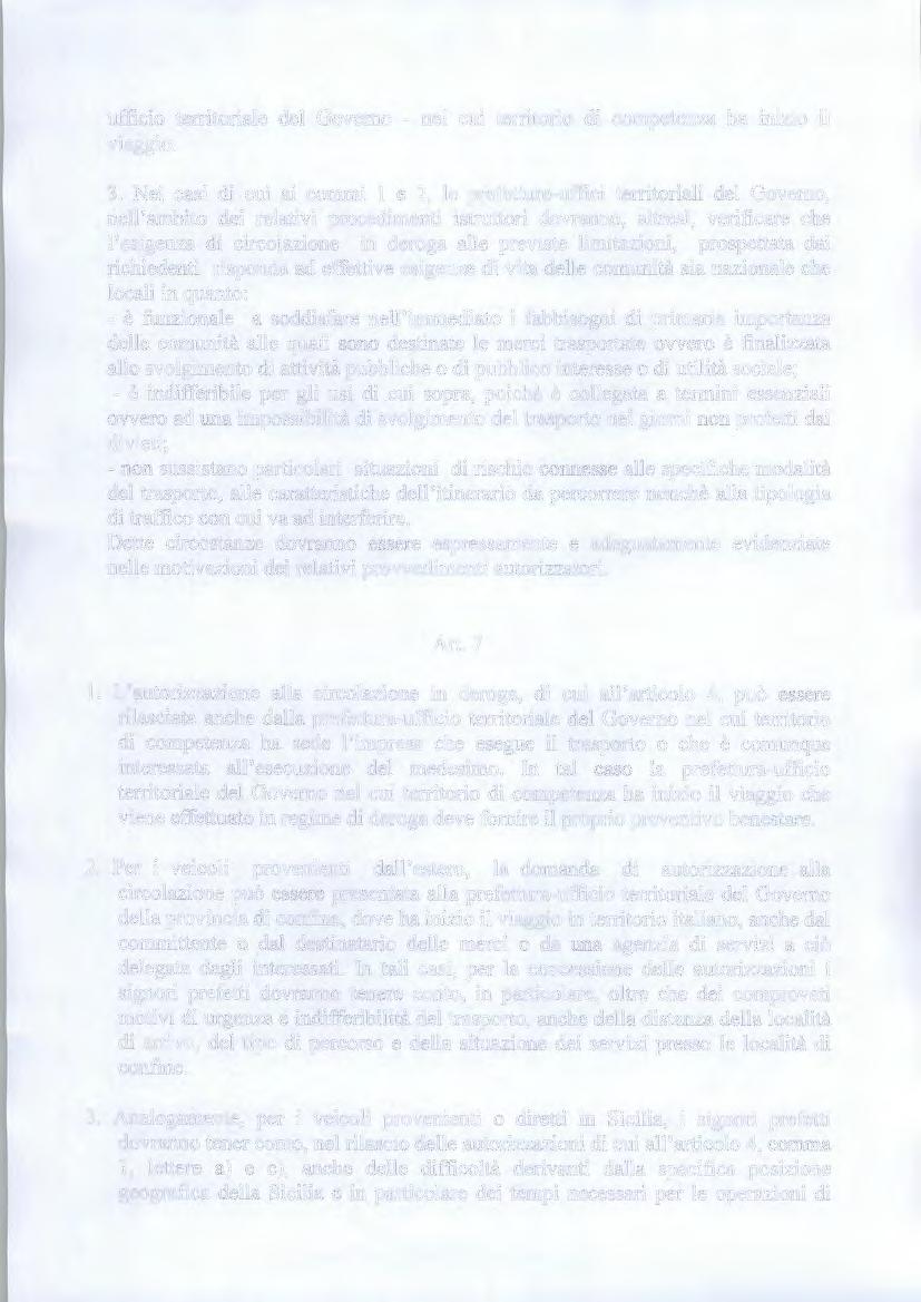 ufficio territoriale del Governo - nel cm territorio di competenza ha 1mz1o il vmgg1o. 3.