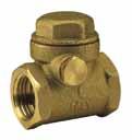 RUBINETTERIA IRAUICA Valves fow water Valvola clapet Swing check brass valve Válvula clapet 439 Code Version Size () Smooth 1 M Pack 4390000300 3/8 n 7,23-50 43-16 4390000400 1/2 n 6,64-50 44-16