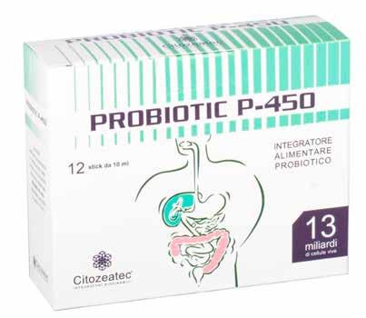 Dalla Ricerca enzimologica una svolta rivoluzionaria: Probiotic P-450 Probiotic P-450 è il primo preparato che permette rilascio intestinale dopo assunzione orale di miliardi di microrganismi vivi,