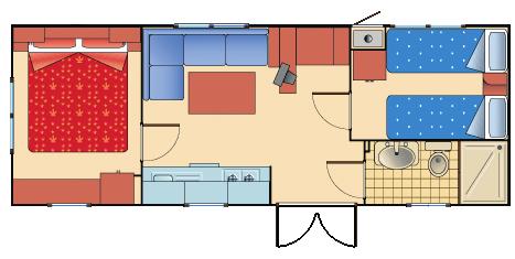 monolocale in muratura di circa 31 mq compresa veranda esterna, composto da 1 stanza unica