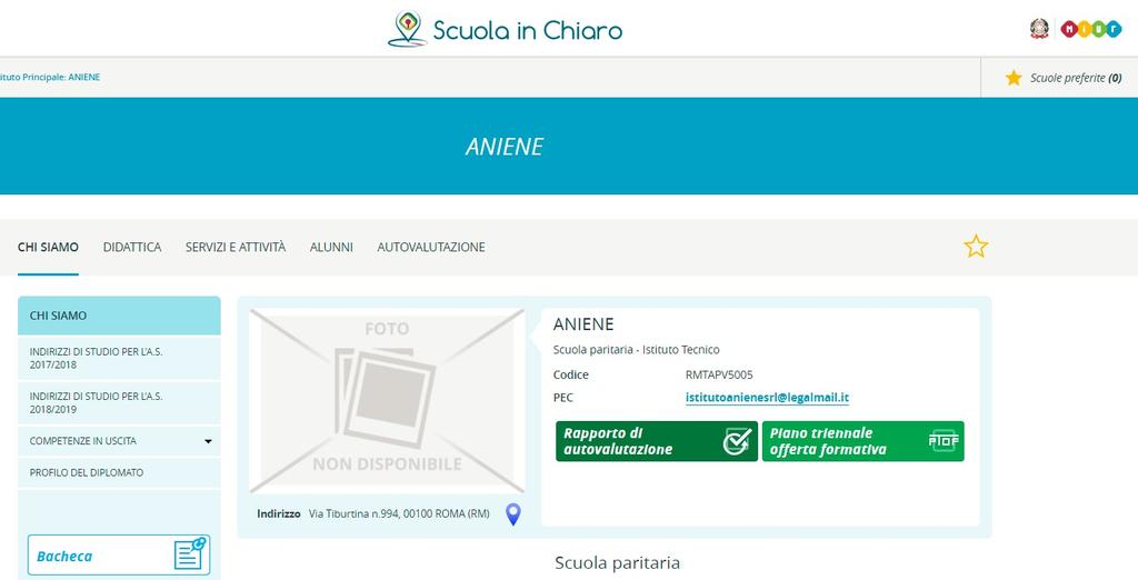 sito «Scuola in Chiaro».