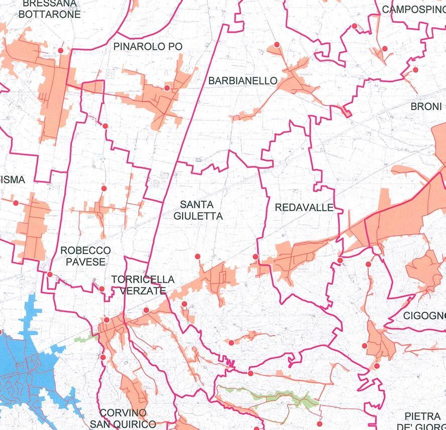 Figura 7 - Esempio di delimitazione degli agglomerati Nella figura seguente è rappresentata la