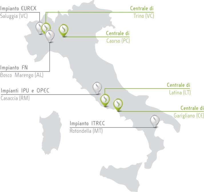 CENTRALI E IMPIANTI SOGIN UBICAZIONE DEI RIFIUTI RADIOATTIVI