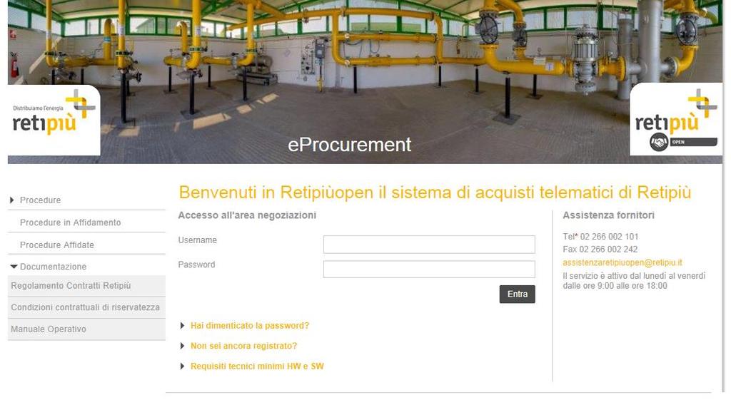 Accesso al Portale RetipiuOpen 10 Il portale di RetipiuOpen è accessibile al link https://www.retipiuopen.