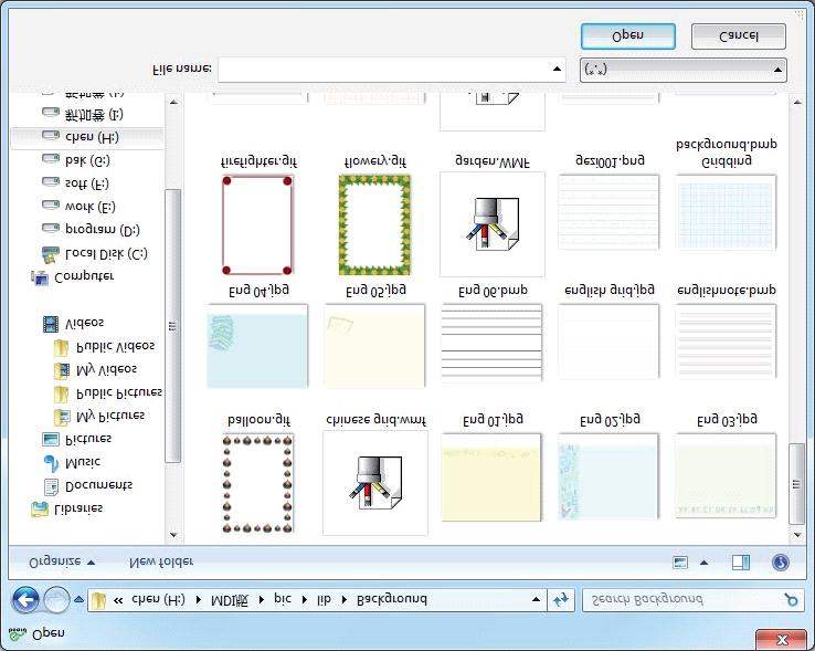 4.6 Come Creare un nuovo file Prima di creare un nuovo file scegliere il colore di fondo della pagina selezionando una delle 3 opzioni