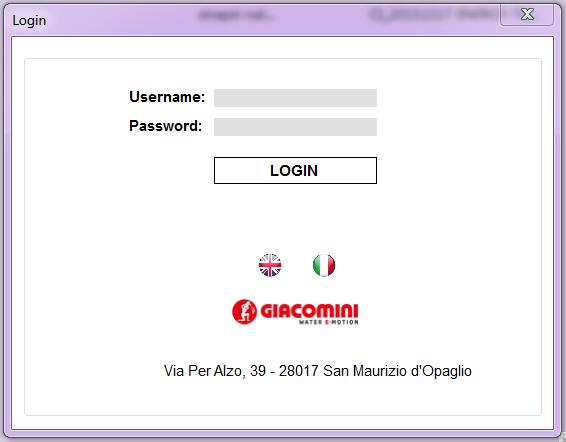 2. LOGIN La pagina iniziale del software è un form di autenticazione da riempire con le credenziali di accesso (Username/Password), che per default sono: Username: admin Password: admin Figura 9 Log