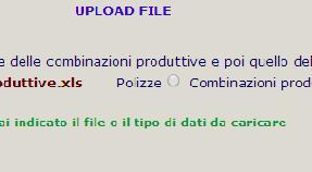 Selezionare prima il file delle combinazioni produttive tramite il pulsante Sfoglia indicando che si tratta del file delle polizze