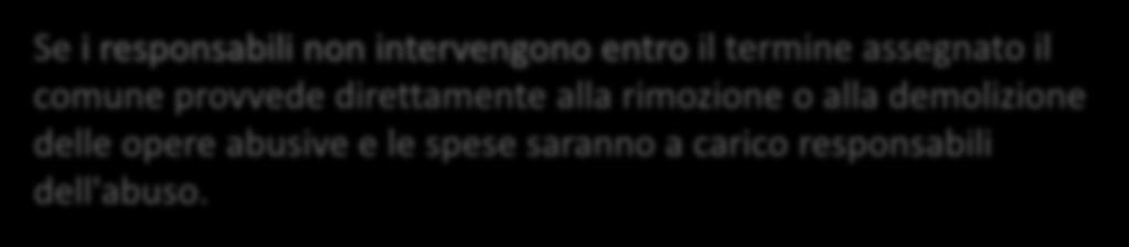 demolizione a proprie spese delle opere abusive.