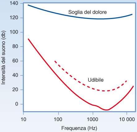 il livello o volume sonoro dipende dall intensità del suono, cioè dall energia che attraversa un area unitaria per unità di tempo (W/cm 2 ) si utilizza una scala logaritmica: db = 10*log 10