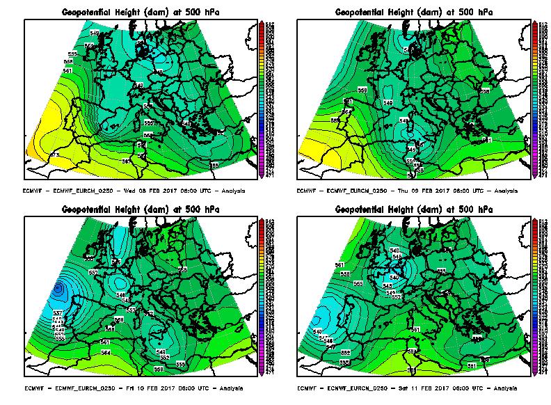 Il giorno più freddo del mese, considerando il Piemonte nella sua globalità, è stato il 16 gennaio, quando aria fredda di origine polare è scesa verso il Mediterraneo creando una circolazione